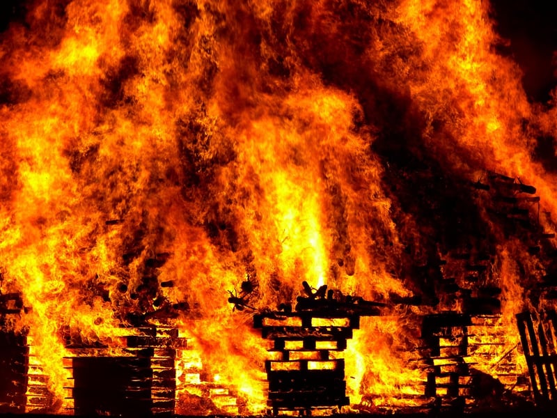 Fire-themed wedding